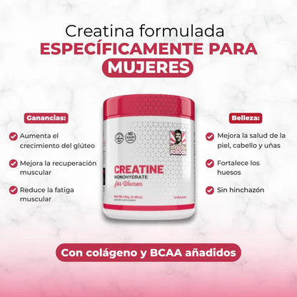Creatina para Mujeres - Glúteos Firmes que Roban Miradas 💕🔥