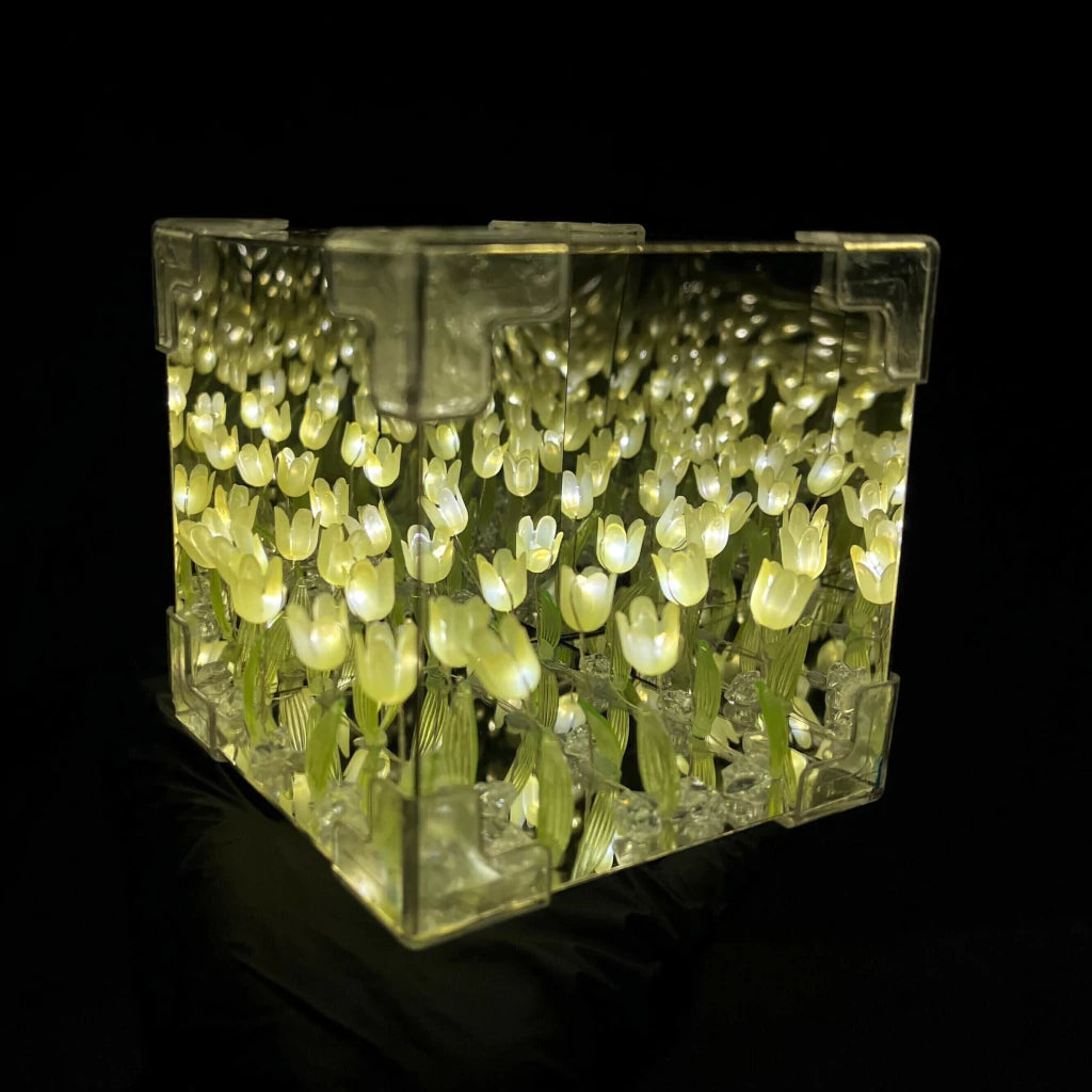 Lámpara de Tulipanes Infinitos (Para armar - Video tutorial al final)