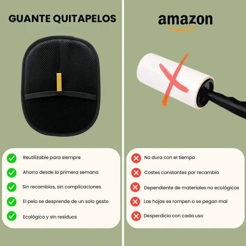 Guante Mágico Quitapelos - Tu ropa, sofá y auto libres de pelos al instante ✨