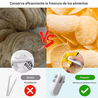 Mini Sellador de Bolsas Portatil - Adiós a la comida húmeda y blanda